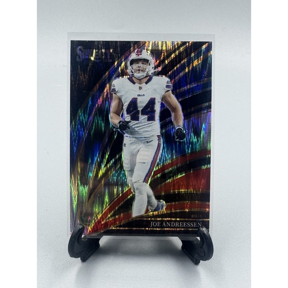 2025 Panini Select Football Red and Black‎  Prizm Shock Joe Andreessen Buffalo